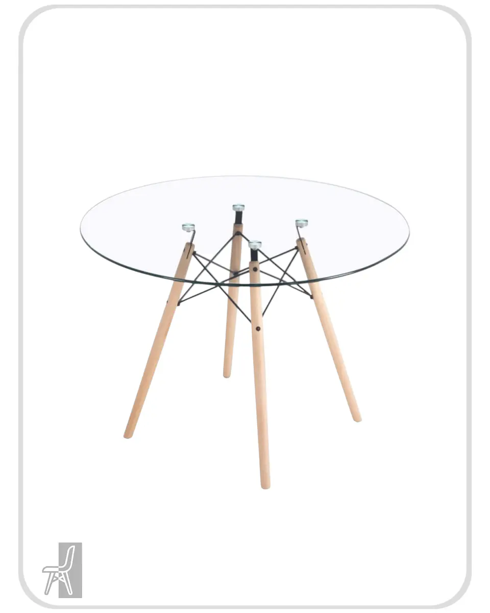 Mesa Redonda Vidrio Eames 3