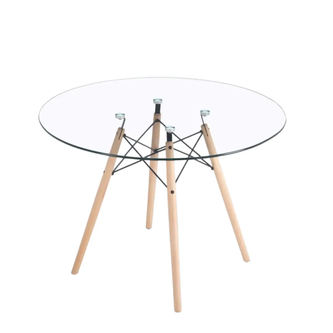 Mesa Redonda Vidrio Eames 4
