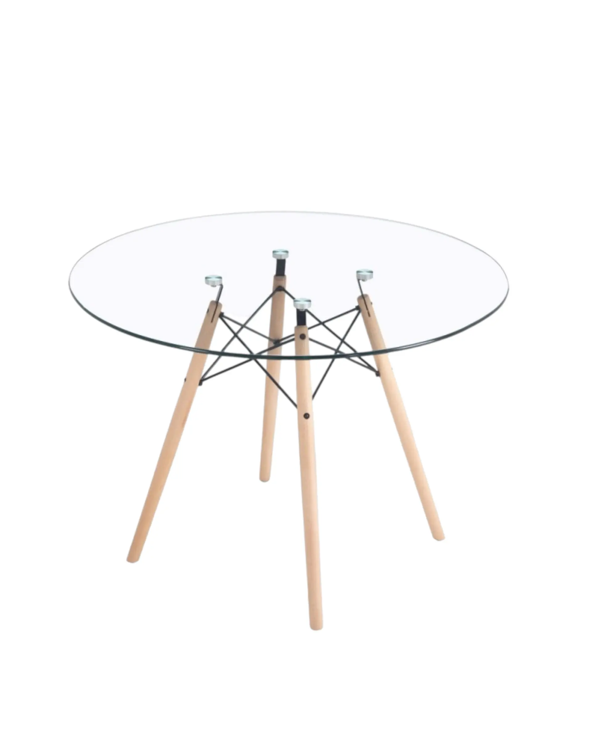 Mesa Redonda Vidrio Eames 4