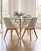 Comedor Redondo Vidrio Eames con Sillas Tulip - Miniatura 5