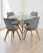 Comedor Redondo Vidrio Eames con Sillas Tulip - Miniatura 6