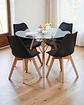 Comedor Redondo Vidrio Eames con Sillas Tulip - Miniatura 7
