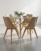 Comedor Redondo Vidrio Eames con Sillas Tulip - Miniatura 8