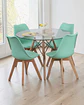 Comedor Redondo Vidrio Eames con Sillas Tulip - Miniatura 9