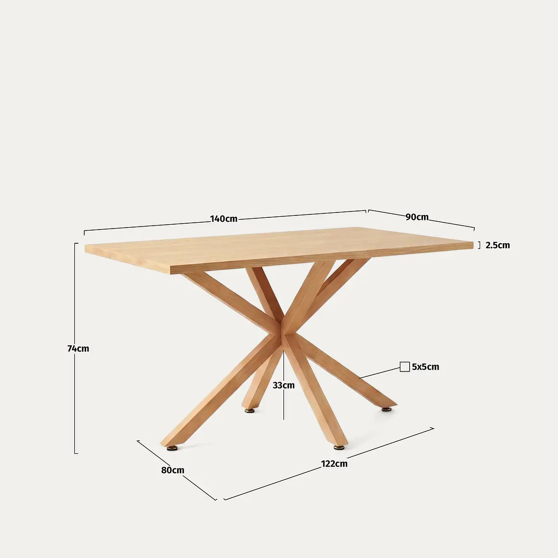 Mesa Rectangular Madrid Madera 6