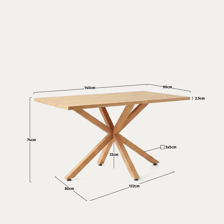 Mesa Rectangular Madrid Madera 6