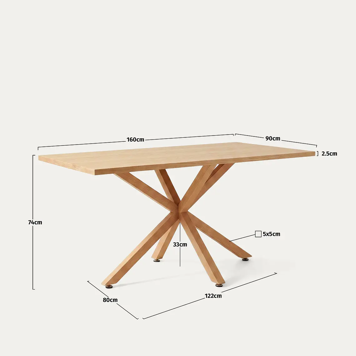 Mesa Rectangular Madrid Madera 7