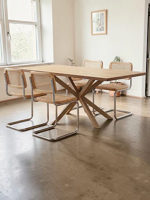 Comedor Rectangular Madrid Madera 4 ó 6 Sillas Breuer
