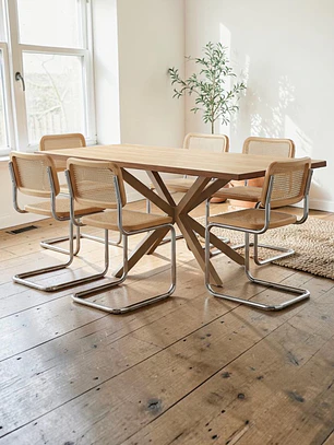 Comedor Rectangular Madrid Madera 4 ó 6 Sillas Breuer