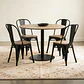 Comedor Redondo 4 Sillas Tolix negras – Mesa Tulip Nórdica - Miniatura 3