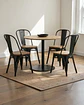Comedor Redondo Tulip Nordico con Sillas Tolix negras - Miniatura 1