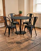 Comedor Redondo Tulip Nordico con Sillas Tolix negras - Miniatura 4