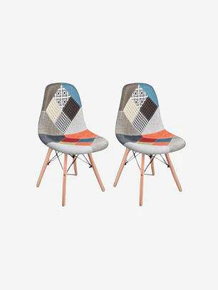 Pack 2 Sillas Patchwork