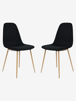 Pack 2 Sillas Scoop Wood