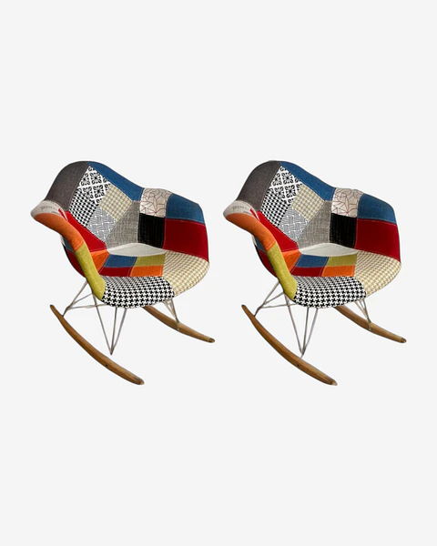Pack 2 Sitiales Mecedoras Patchwork