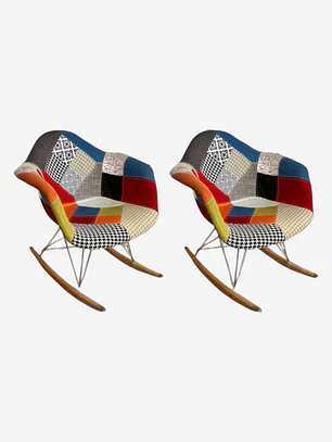 Pack 2 Sitiales Mecedoras Patchwork
