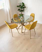 Comedor Redondo Vidrio Madrid con Sillas Scoop  - Miniatura 3