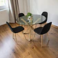 Comedor Redondo Vidrio 4 Sillas Scoop – Mesa Madrid - Miniatura 2