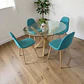 Comedor Redondo Vidrio 4 Sillas Scoop – Mesa Madrid - Miniatura 5