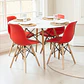 Comedor Redondo Melamina 4 Sillas Eames – Mesa Eames Blanca - Miniatura 10