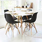 Comedor Redondo Melamina 4 Sillas Eames – Mesa Eames Blanca - Miniatura 11