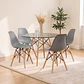 Comedor Redondo Vidrio 4 Sillas Eames – Mesa Eames - Miniatura 13