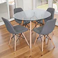 Comedor Redondo Vidrio 4 Sillas Buckle – Mesa Eames - Miniatura 6