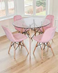 Comedor Redondo Vidrio Eames con Sillas Buckle - Miniatura 8