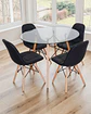 Comedor Redondo Vidrio Eames con Sillas Buckle - Miniatura 9
