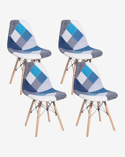 Pack 4 Sillas Patchwork