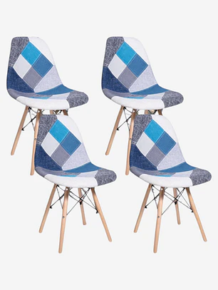 Pack 4 Sillas Patchwork