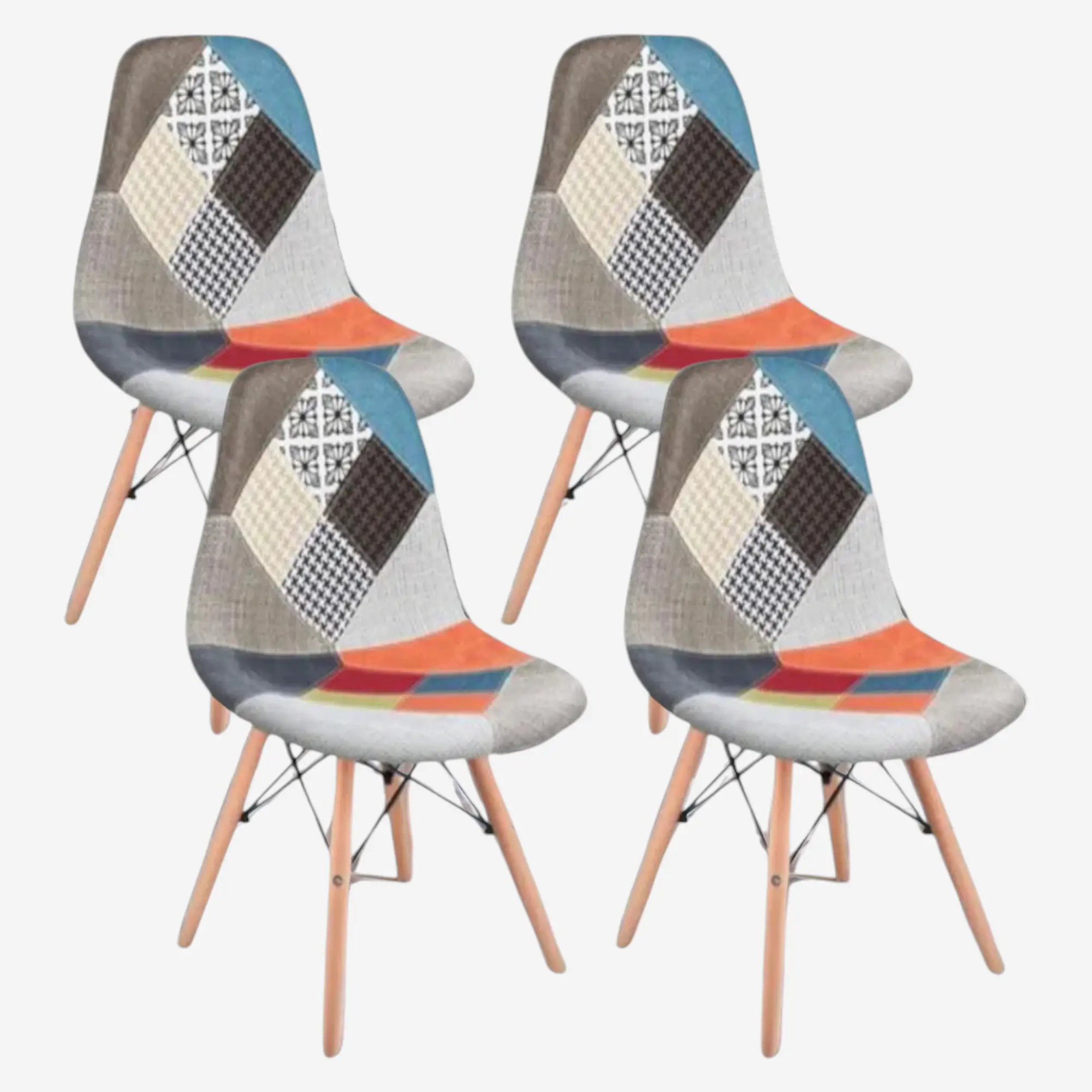 Pack 4 Sillas Patchwork 3