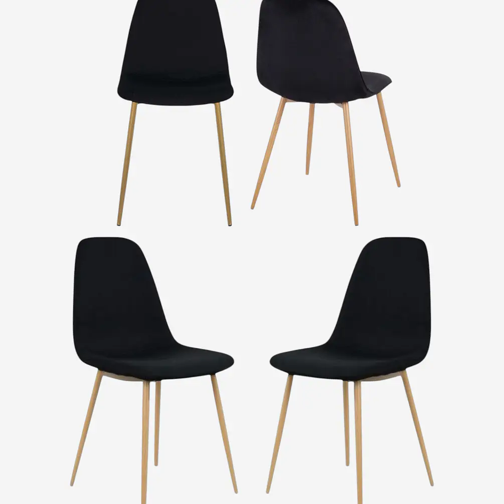 Pack 4 Silla Scoop Wood 2