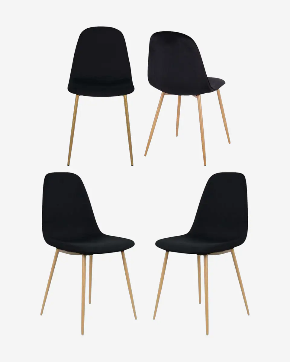 Pack 4 Silla Scoop Wood 2