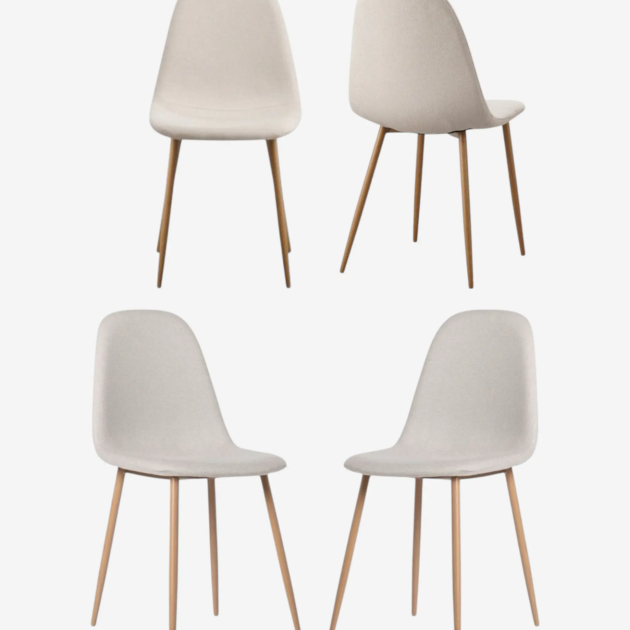 Pack 4 Silla Scoop Wood 1