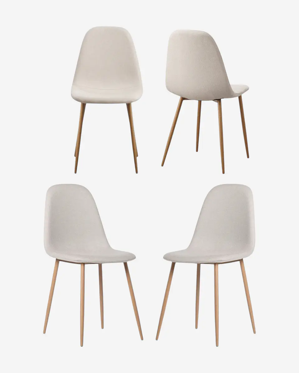 Pack 4 Silla Scoop Wood 1