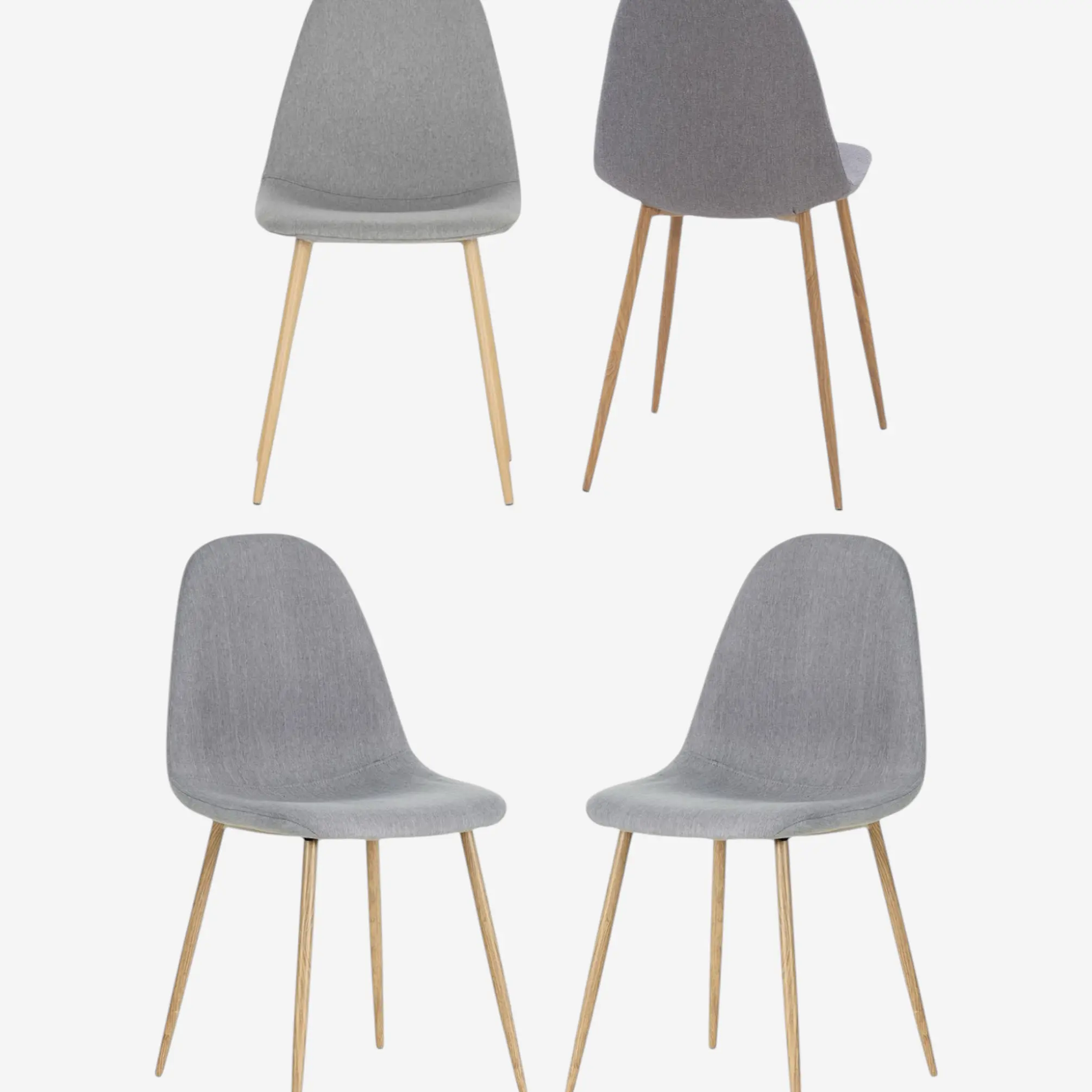 Pack 4 Silla Scoop Wood 3
