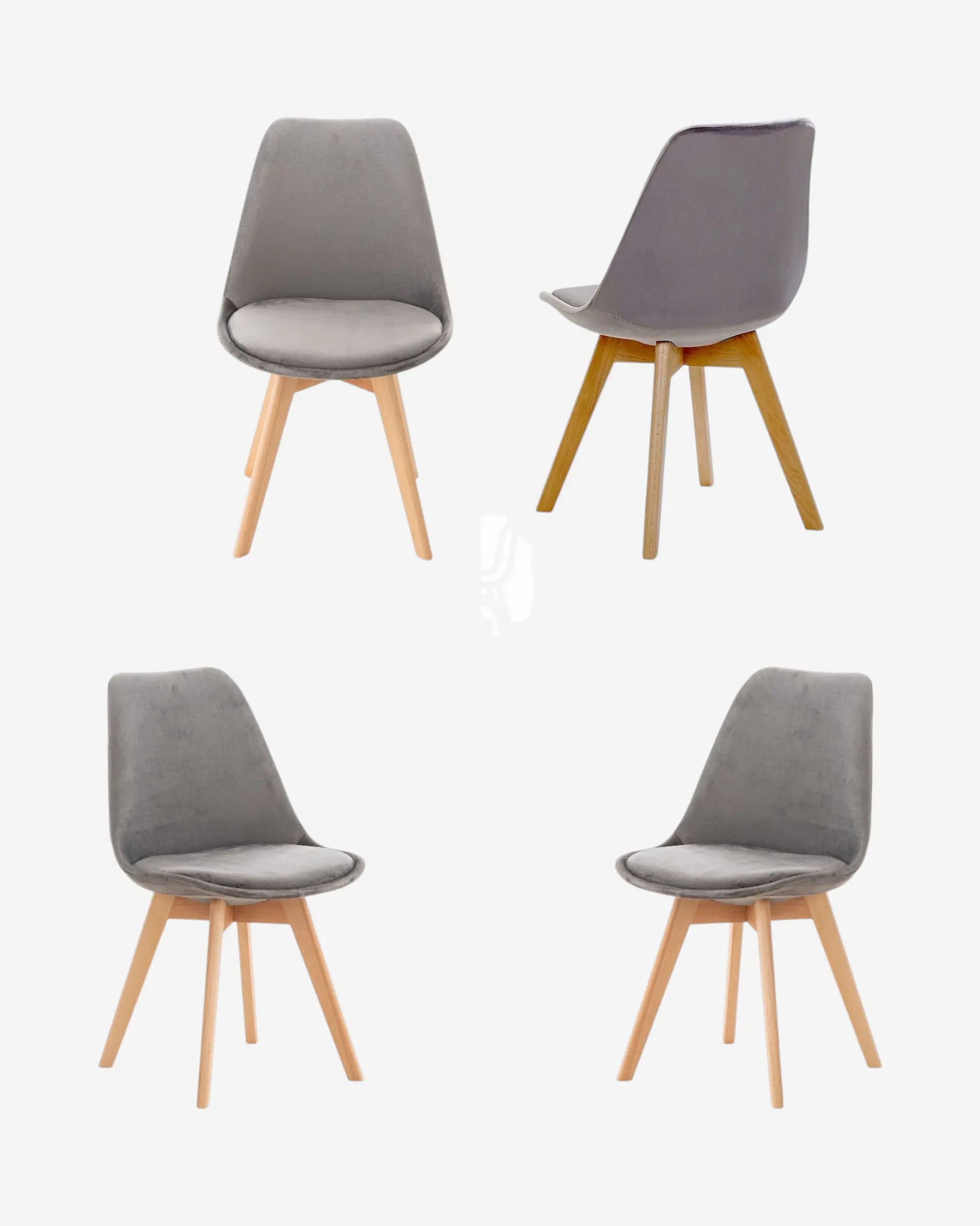 Pack 4 Silla Tulip Velvet 1