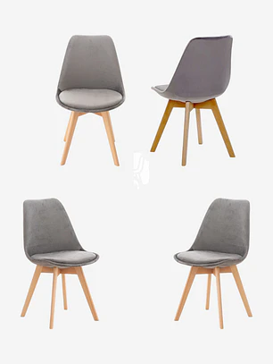 Pack 4 Silla Tulip Velvet