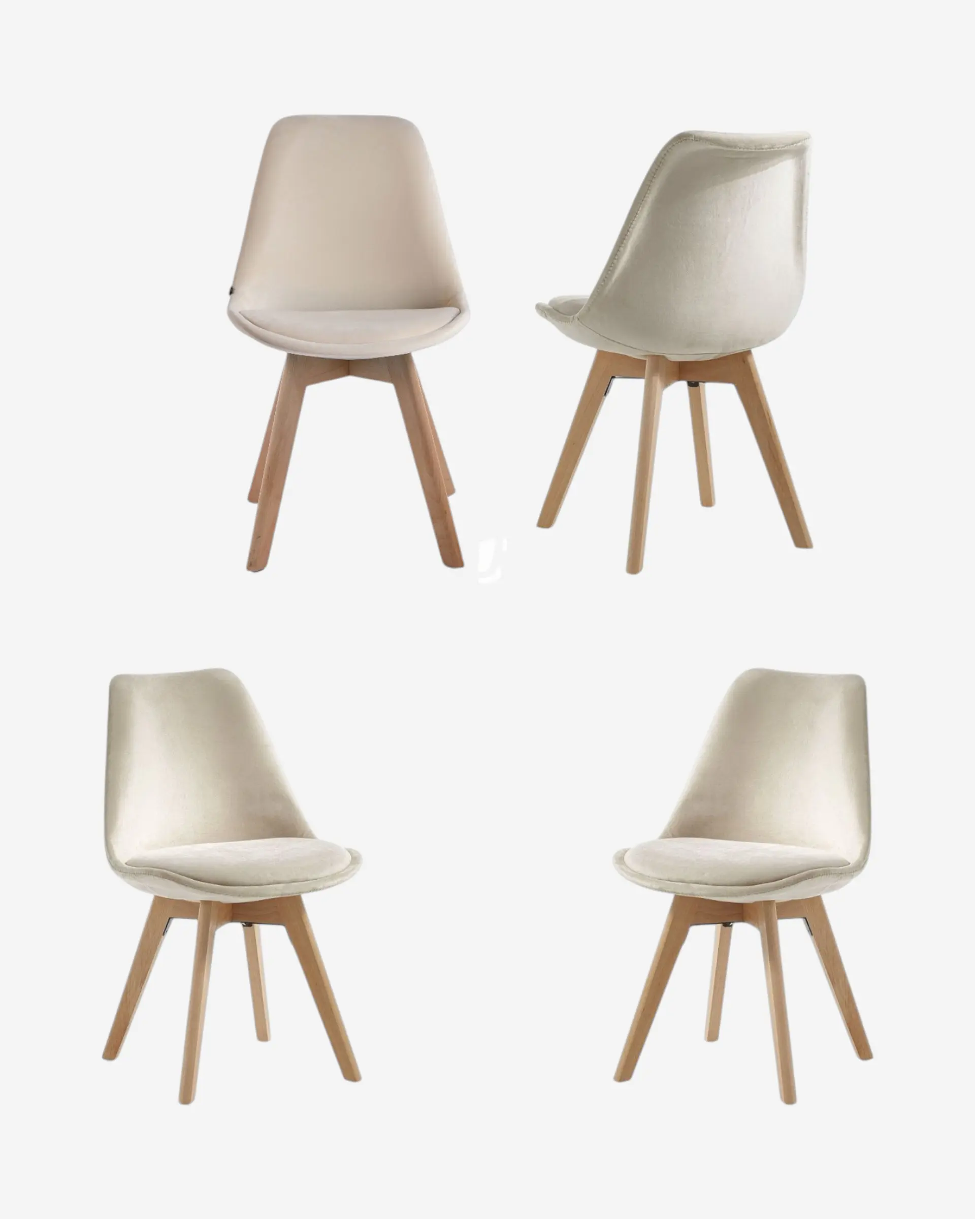 Pack 4 Silla Tulip Velvet 3