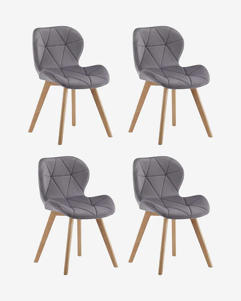 Pack 4 Sillas Radar Velvet