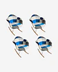 Pack 4 Sitiales Mecedoras Patchwork - Miniatura 1