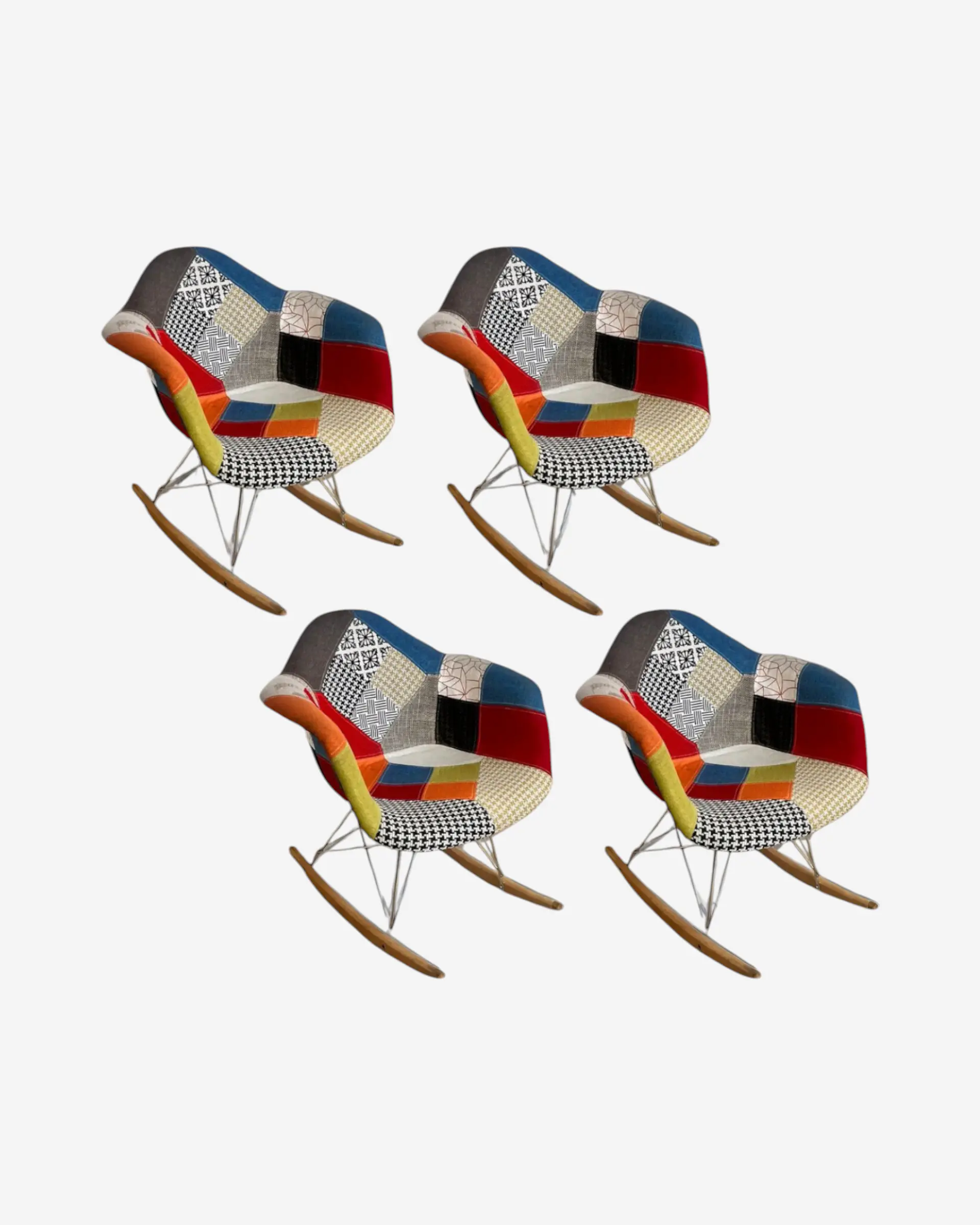 Pack 4 Sitiales Mecedoras Patchwork 3