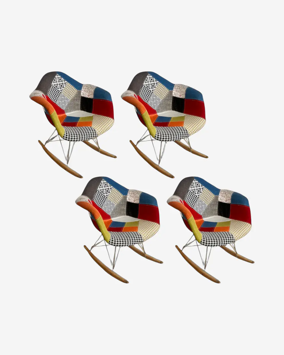 Pack 4 Sitiales Mecedoras Patchwork 3