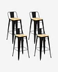 Pack 4 Taburetes Tolix Asiento Madera 66 cm - Miniatura 2