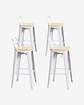 Pack 4 Taburetes Tolix Asiento Madera 77 cm - Miniatura 1