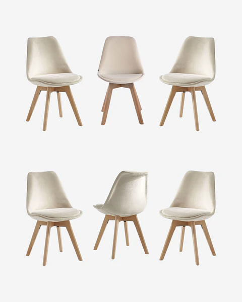 Pack 6 Silla Tulip Velvet