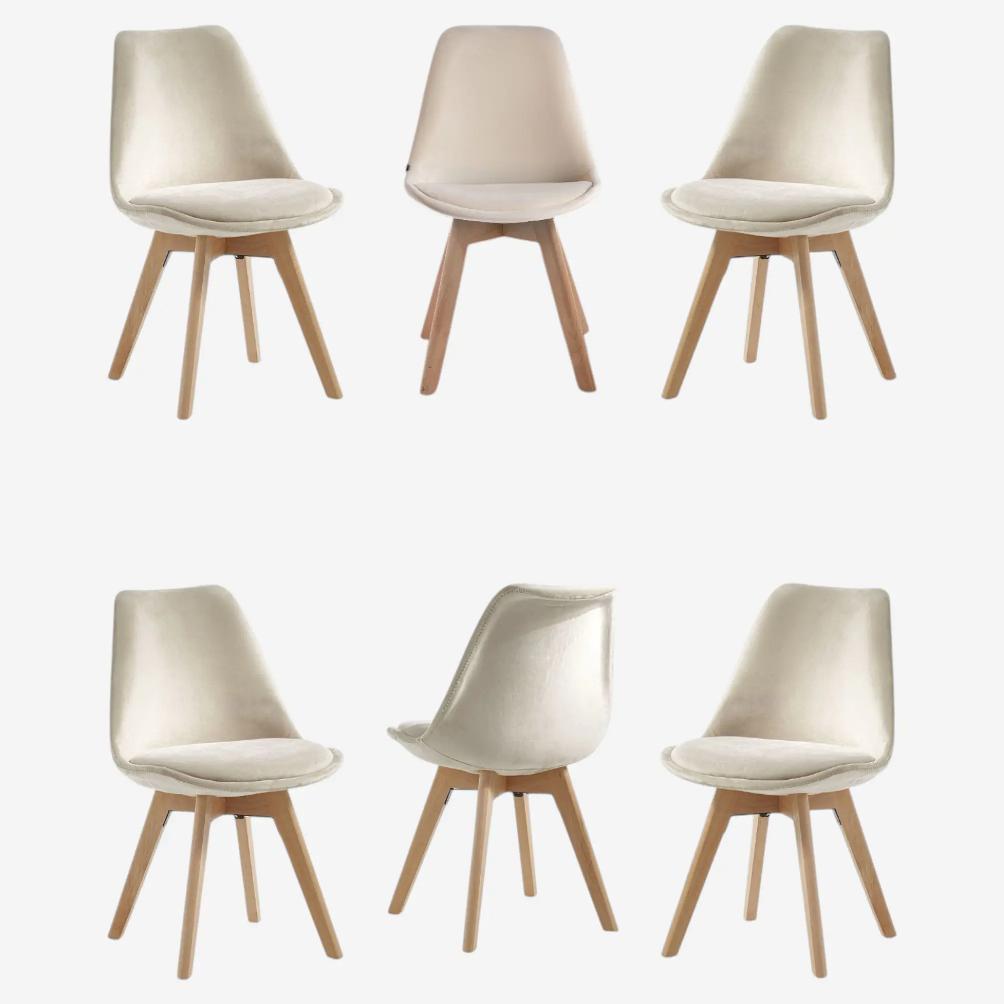 Pack 6 Silla Tulip Velvet 1