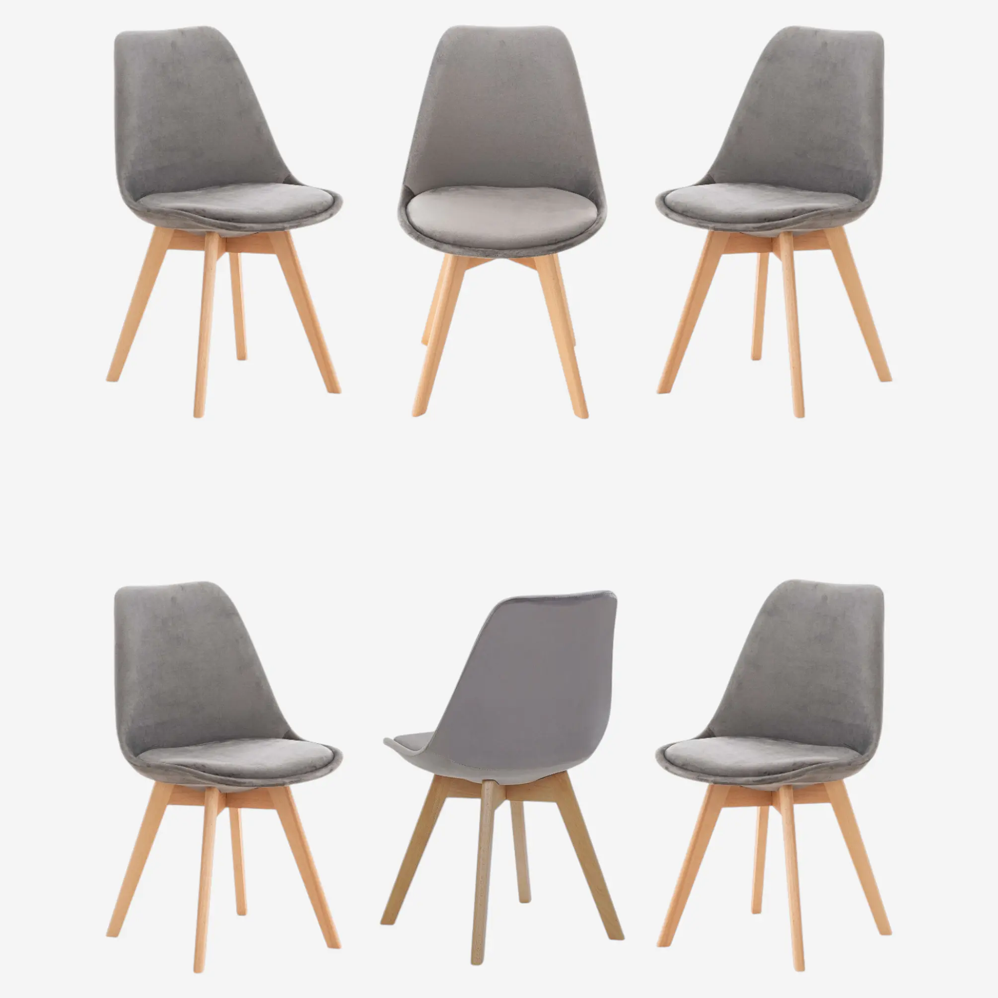 Pack 6 Silla Tulip Velvet 2