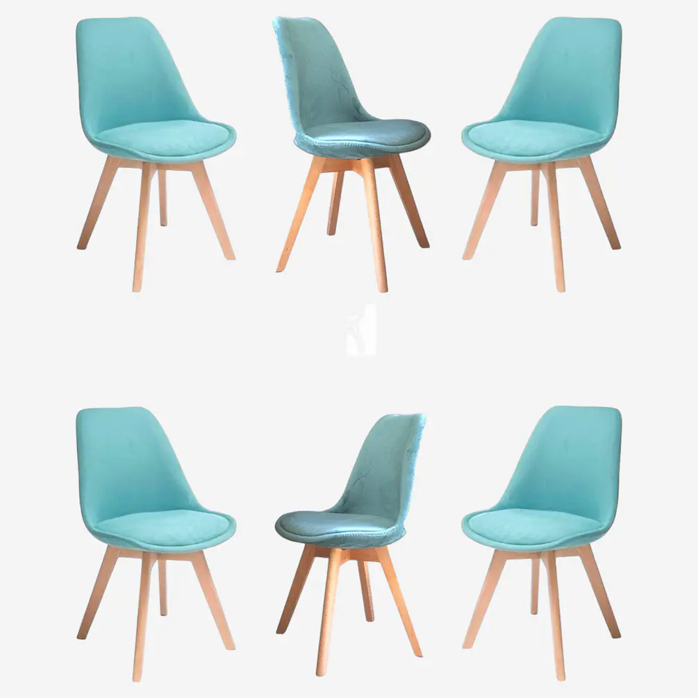 Pack 6 Silla Tulip Velvet 3